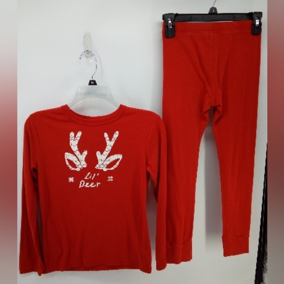 Wondershop Set Lil Deer Red Snug Pajamas Sleepwear 100% Cotton 10 - Picture 11 of 11